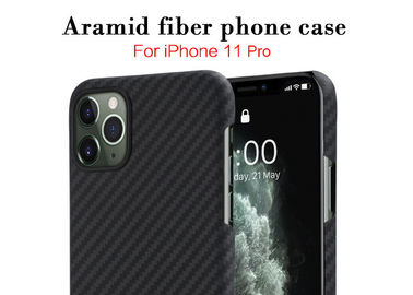 Τηλεφωνική περίπτωση ινών Aramid μεταλλινών για το iPhone 11 υπέρ Twill προστατευτική λειτουργία ύφους