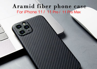 Στρατιωτικό υλικό iPhone 11 βαθμού τηλεφωνική περίπτωση ινών άνθρακα περίπτωσης Aramid
