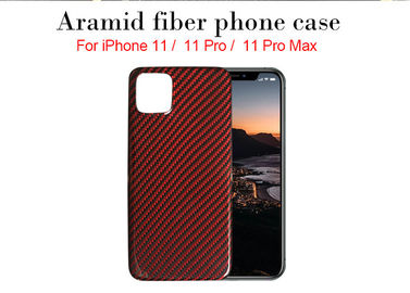 Μαύρο και κόκκινο στιλπνό Twill iPhone 11 Aramid περίπτωση κάλυψης