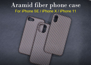 0.65mm αδιάβροχη περίπτωση SE iPhone ινών Aramid πάχους χρυσή