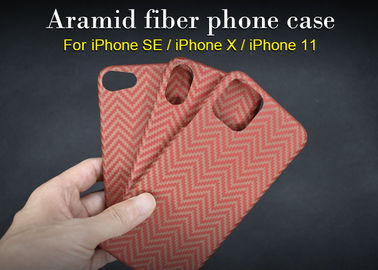 Ομαλή τηλεφωνική περίπτωση ινών SE Aramid iPhone αφής πορτοκαλιά