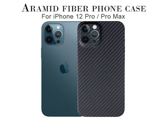 Έξοχο λεπτό πλήρες iPhone 12 κάλυψης υπέρ κάλυψη ινών άνθρακα τηλεφωνικής περίπτωσης Aramid