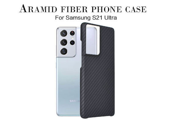 Ελαφριά της Samsung S21 υπερβολική Aramid περίπτωση ινών άνθρακα χρώματος περίπτωσης μαύρη
