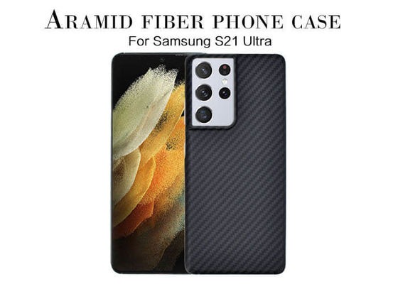 Εξαιρετικά λεπτή κάλυψη ινών της Samsung S21 υπερβολική Aramid με την τρισδιάστατη σύσταση