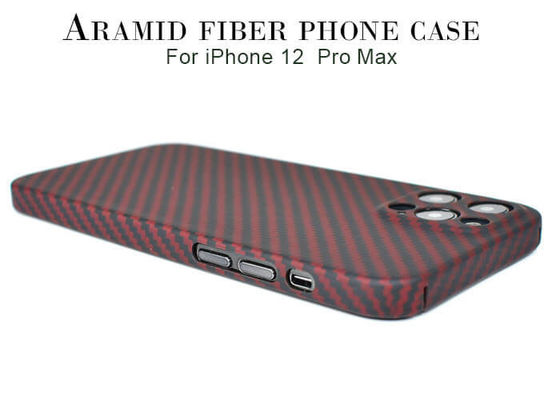 iPhone 12 υπέρ ανώτατη κόκκινη περίπτωση ινών Aramid προστασίας καμερών πλήρης