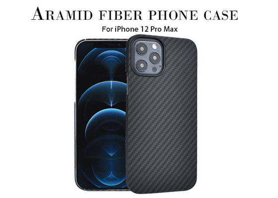 Μαγνητική μαύρη τηλεφωνική περίπτωση ινών Aramid κάλυψης χρώματος πλήρης για το iPhone 12 υπέρ ανώτατη κινητή περίπτωση Kevlar