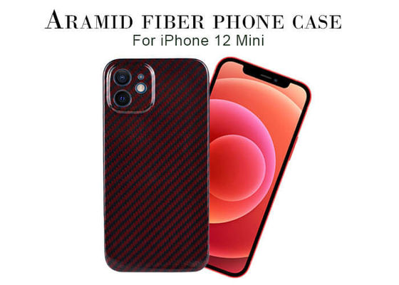 iPhone 14 κινητή κάλυψη ινών Kevlar Aramid κόκκινου χρώματος, τηλεφωνικές περιπτώσεις κυττάρων ινών άνθρακα για το iPhone