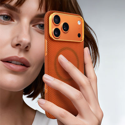 Θήκη κινητού Premium Aramid Carbon Fiber με Μεταλλικό Πλαίσιο για iPhone 17 Pro Max