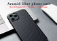 Στρατιωτικό υλικό iPhone 11 βαθμού τηλεφωνική περίπτωση ινών άνθρακα περίπτωσης Aramid