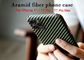 Κίτρινο και μαύρο Twill iPhone 11 μεταλλινών τηλεφωνική περίπτωση ινών άνθρακα περίπτωσης Aramid