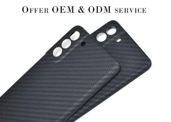 Twill τηλεφωνική περίπτωση Aramid σχεδίου για τη Samsung S21 συν την περίπτωση ινών άνθρακα