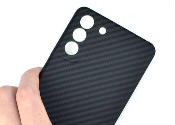 Twill τηλεφωνική περίπτωση Aramid σχεδίου για τη Samsung S21 συν την περίπτωση ινών άνθρακα