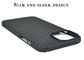 Πλαστική τηλεφωνική περίπτωση ινών Aramid χρώματος δαχτυλιδιών μαύρη για το iPhone 12 12 υπέρ