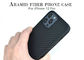 Πλαστική τηλεφωνική περίπτωση ινών Aramid χρώματος δαχτυλιδιών μαύρη για το iPhone 12 12 υπέρ